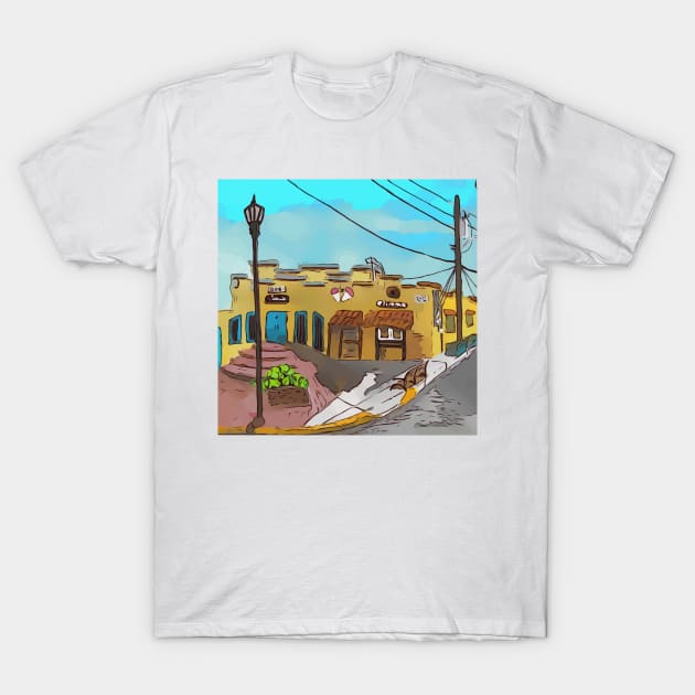 Store front in Old Town, Albuquerque New Mexico T-Shirt by WelshDesigns